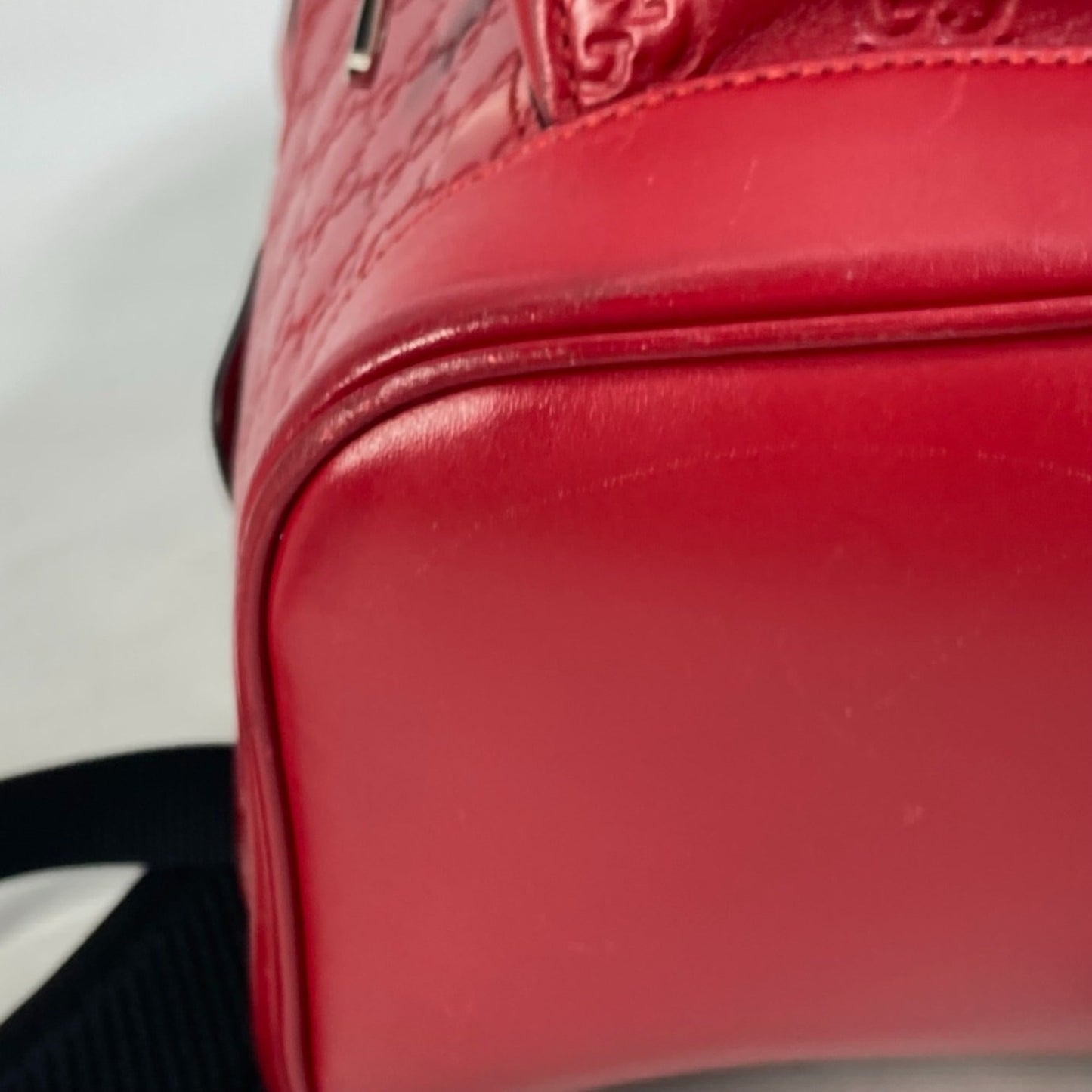 Gucci Red Leather Backpack