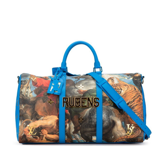 Louis Vuitton Blue Multi-Color Pvc Leather Boston Bag Shoulder Bag ()