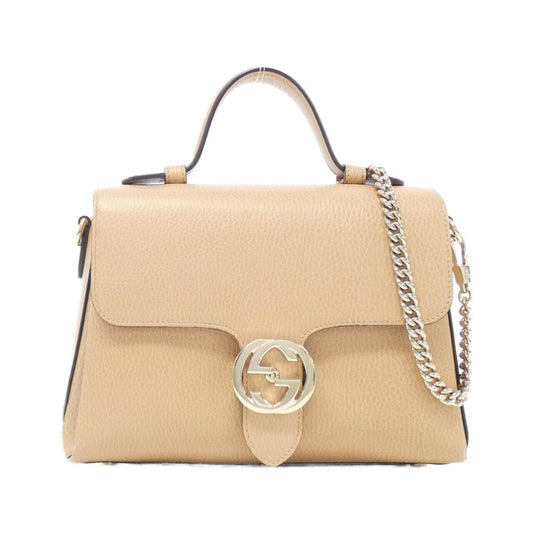 Gucci Beige Leather Handbag ()