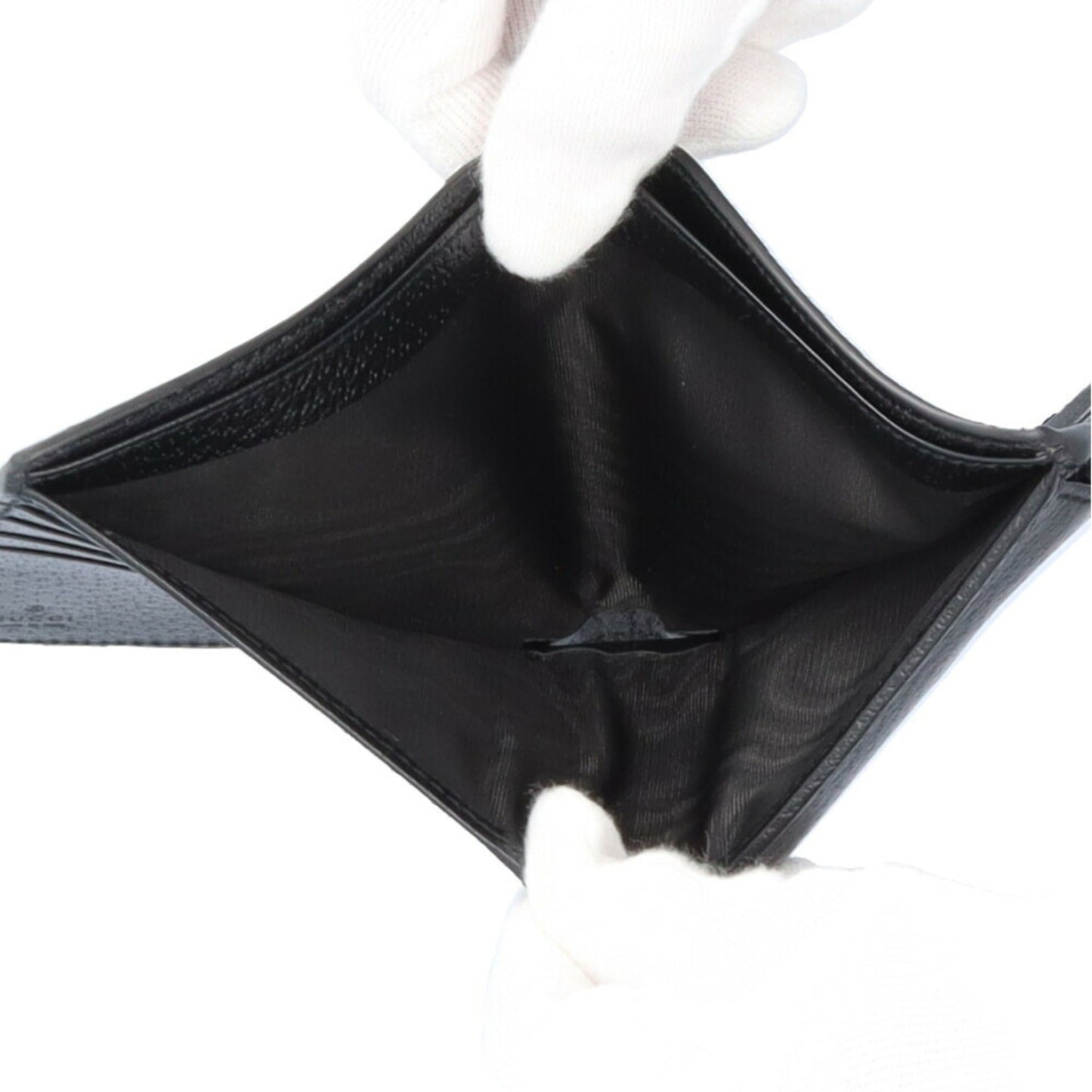 Gucci Black Leather Nylon Wallet (Bi-Fold)