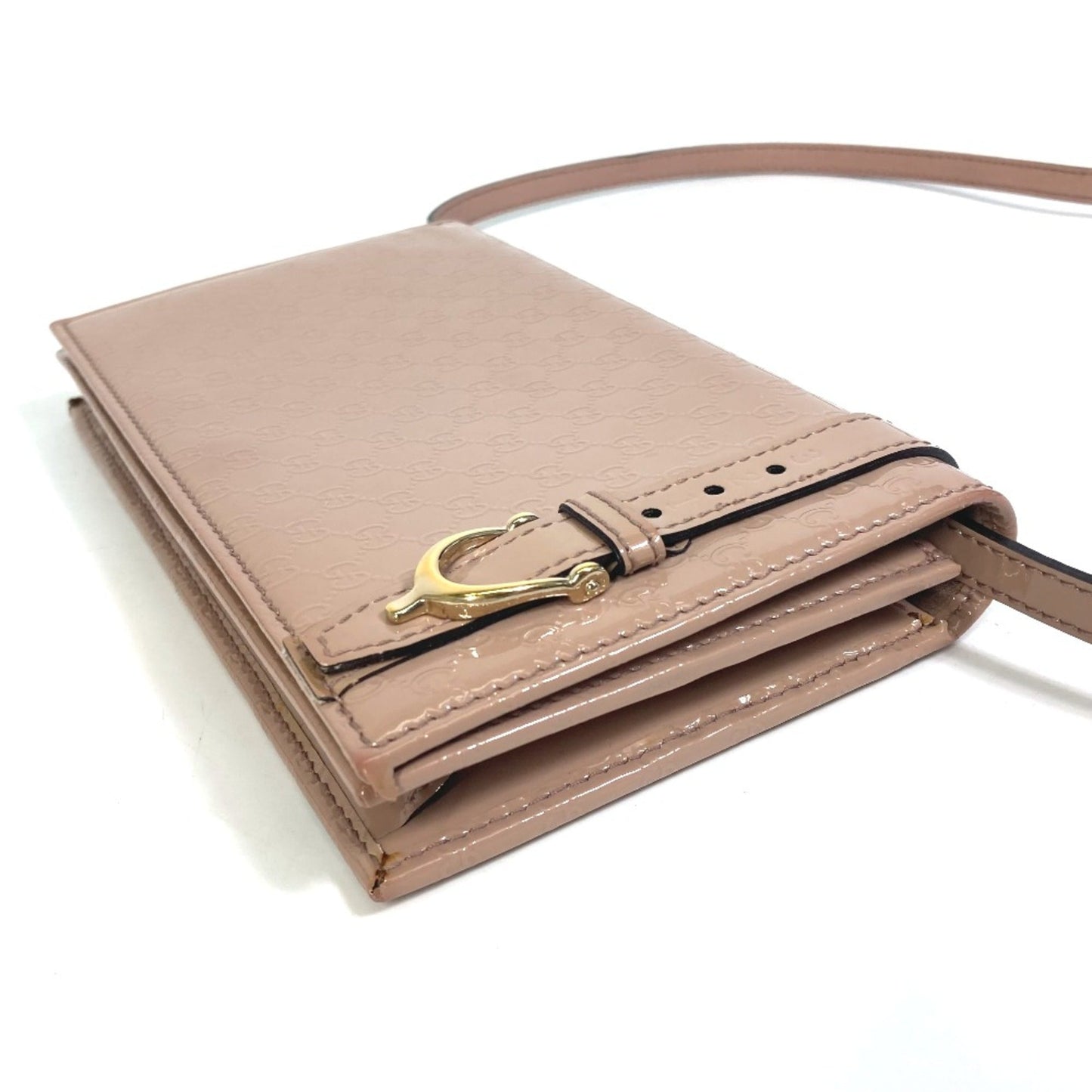 Gucci Beige Patent Leather Shoulder Bag