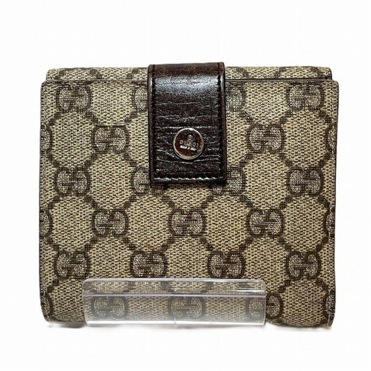 Gucci Brown Gg Supreme Leather Wallet (Bi-Fold) ()