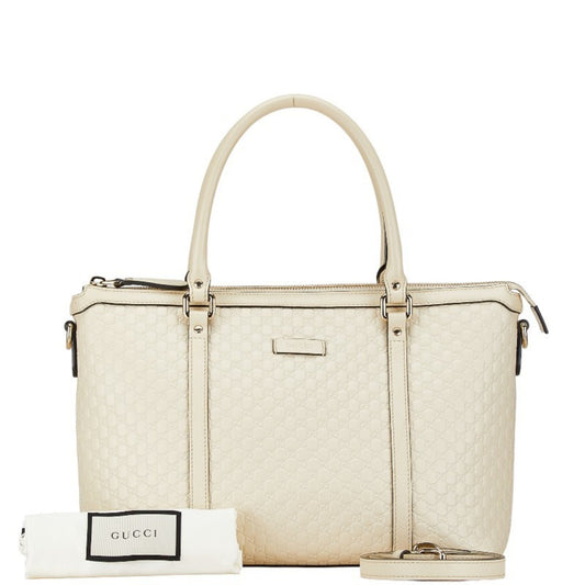 Gucci White Leather Handbag Shoulder Bag ()