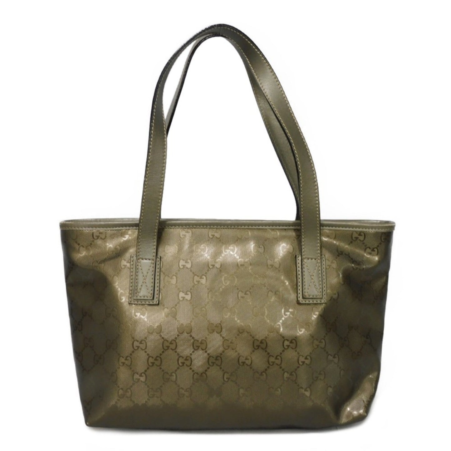 Gucci Gold Khaki Gg Imprimé Canvas Shoulder Bag Tote Bag