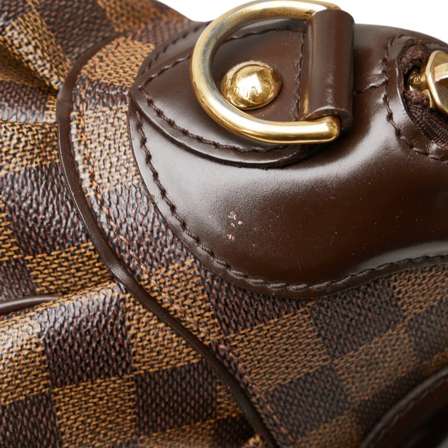 Louis Vuitton Brown Pvc Leather Handbag Shoulder Bag