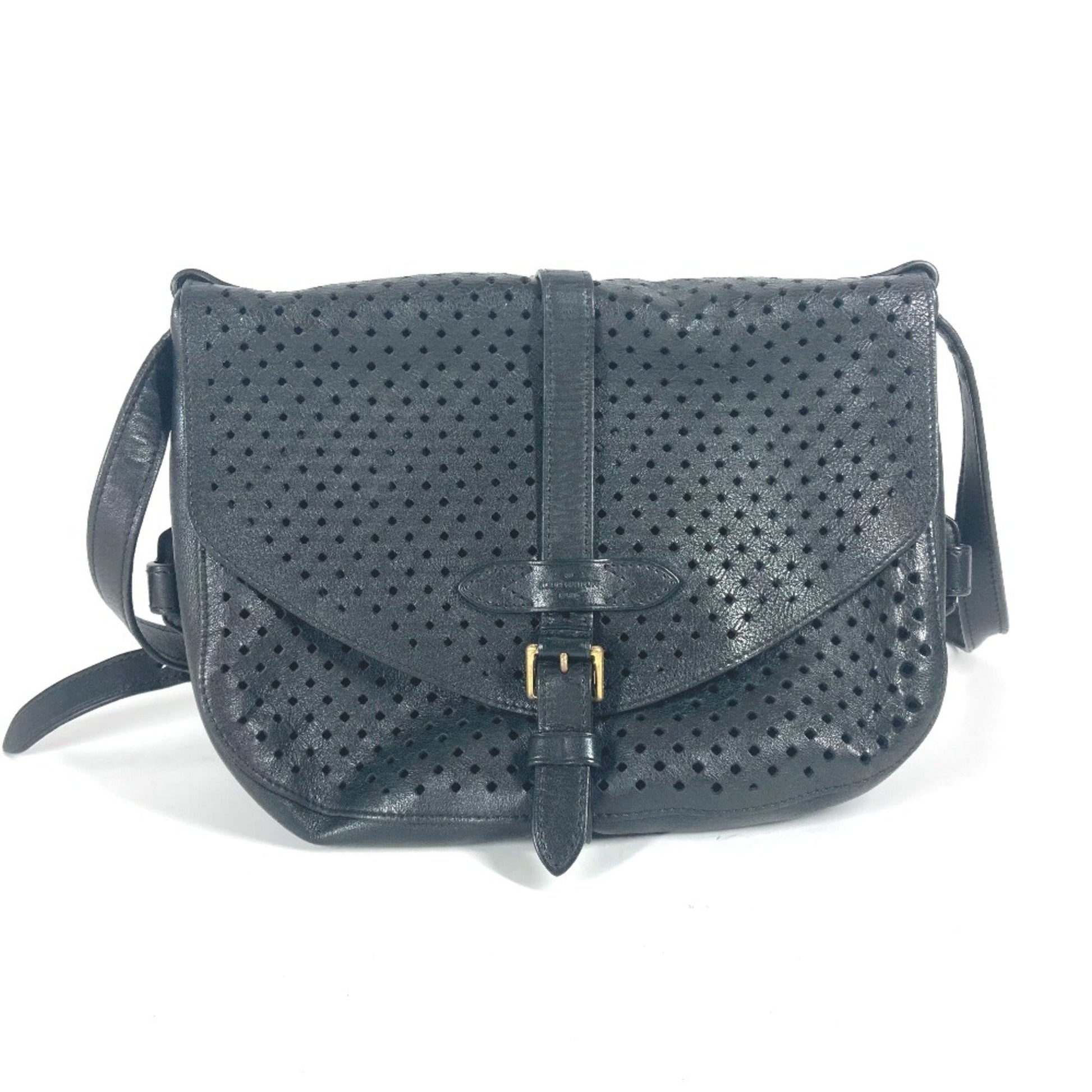 Louis Vuitton Black Leather Shoulder Bag ()