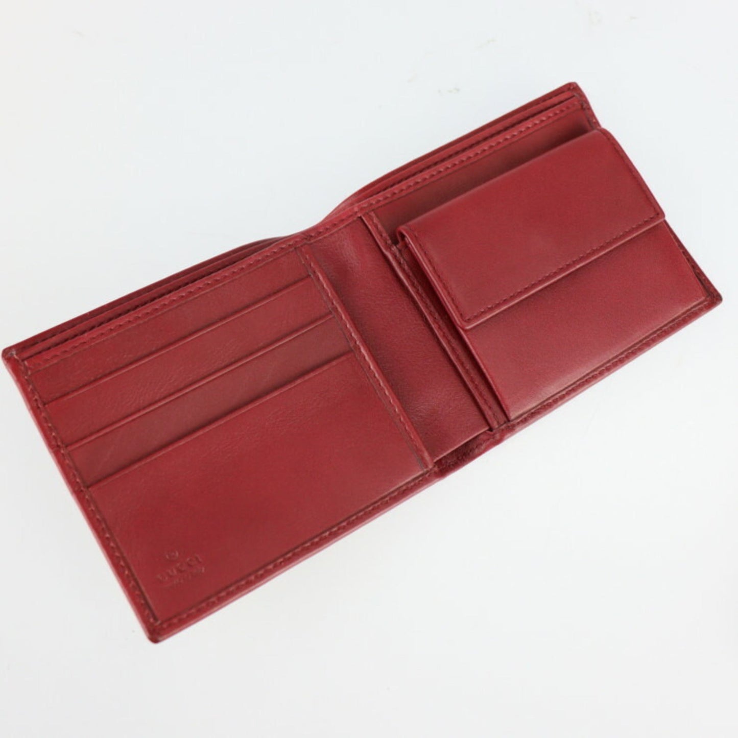 Gucci Bordeaux Leather Wallet (Bi-Fold)