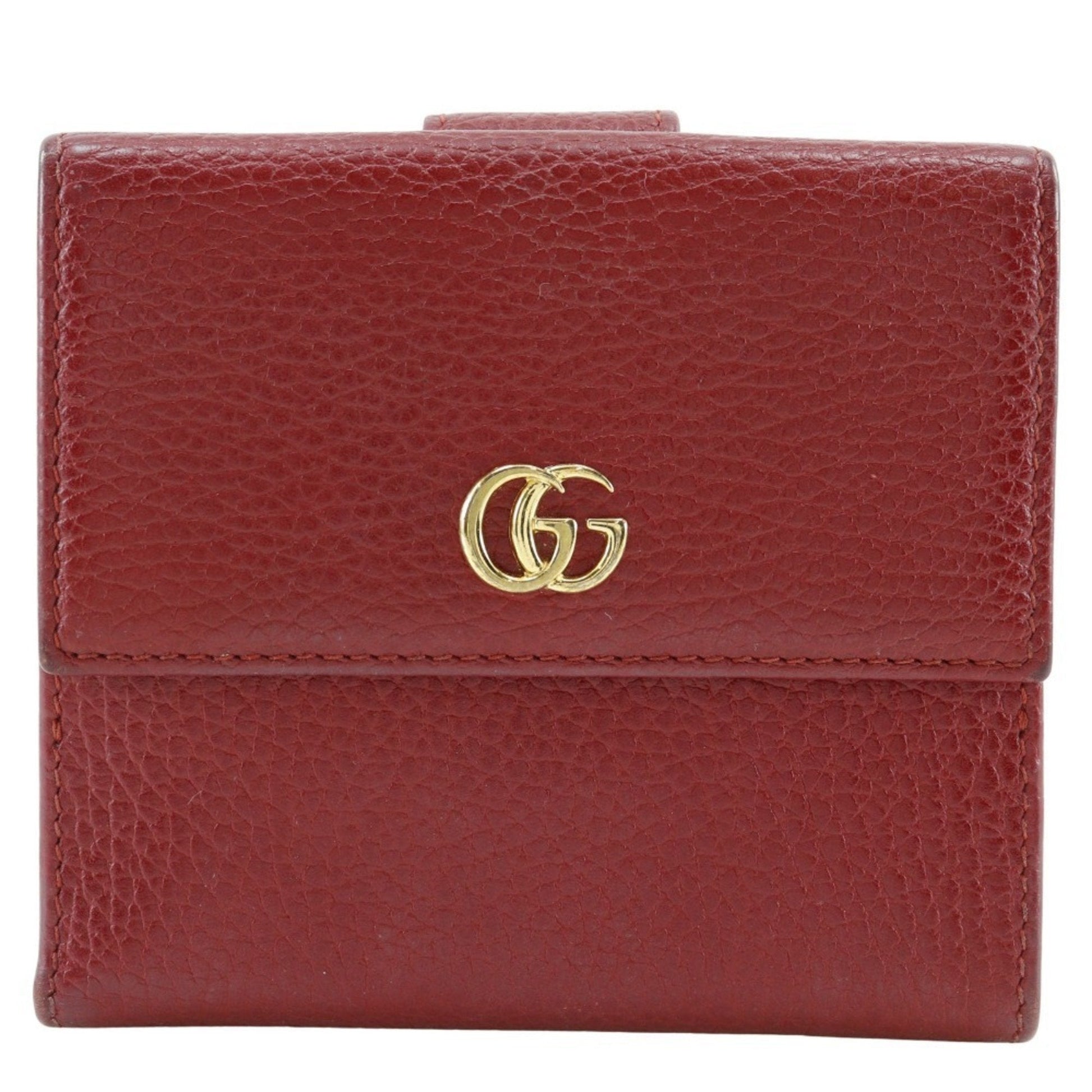 Gucci Red Color Leather Wallet (Bi-Fold) ()
