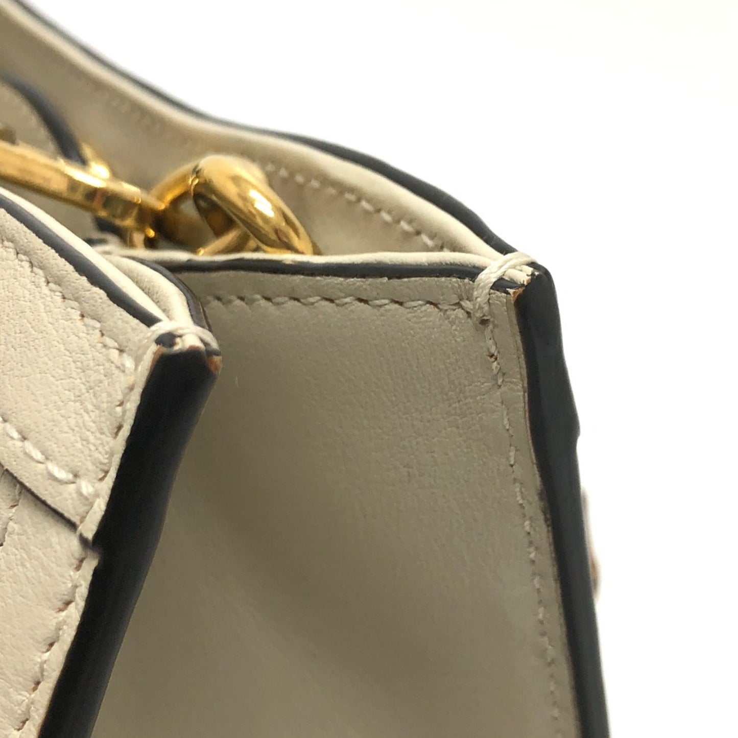 Gucci White Leather Shoulder Bag
