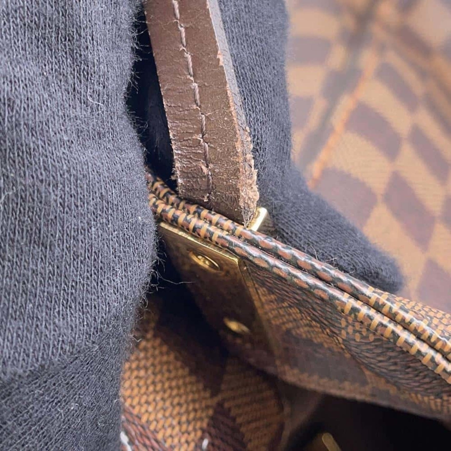 Louis Vuitton Damier Brown Damier Canvas Ebene Shoulder Bag Tote Bag