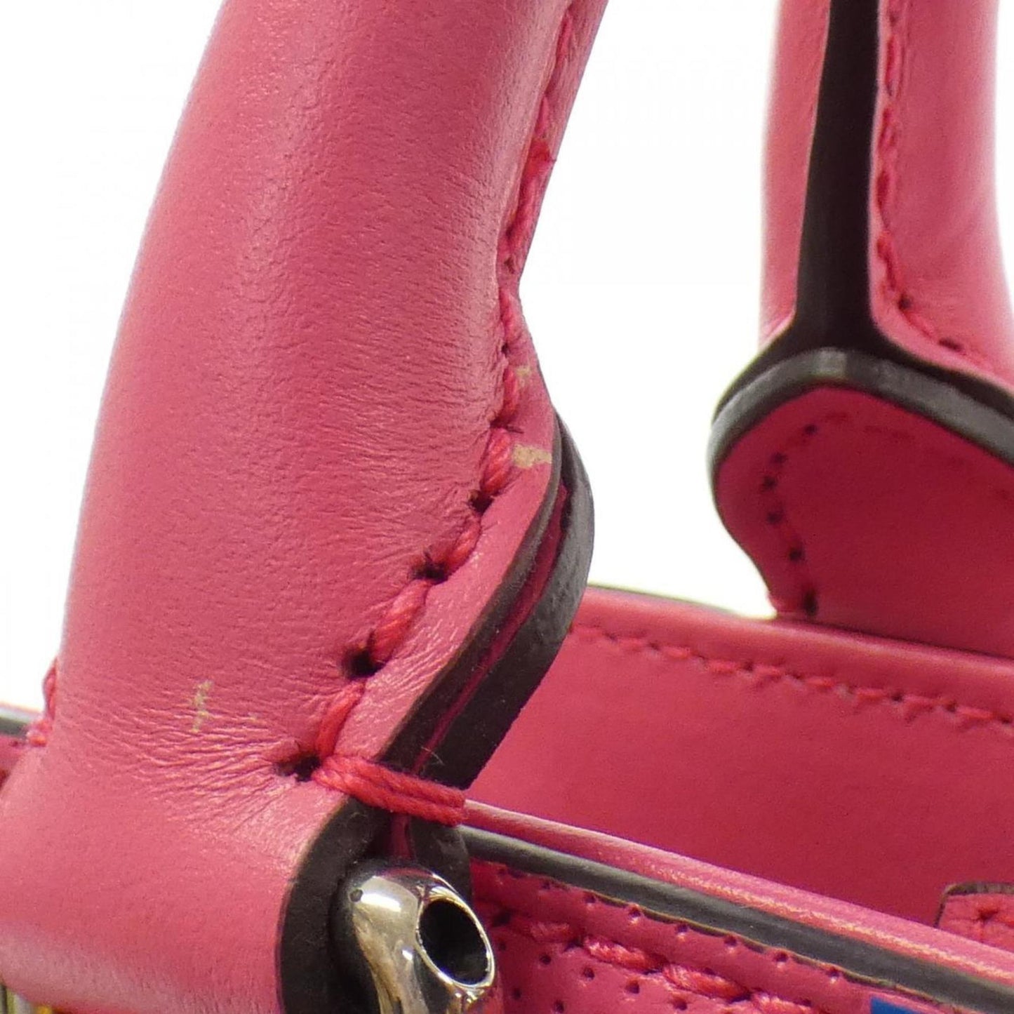 Gucci Blue Pink Embossed Handbag