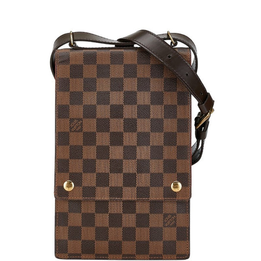 Louis Vuitton Brown Pvc Leather Shoulder Bag ()