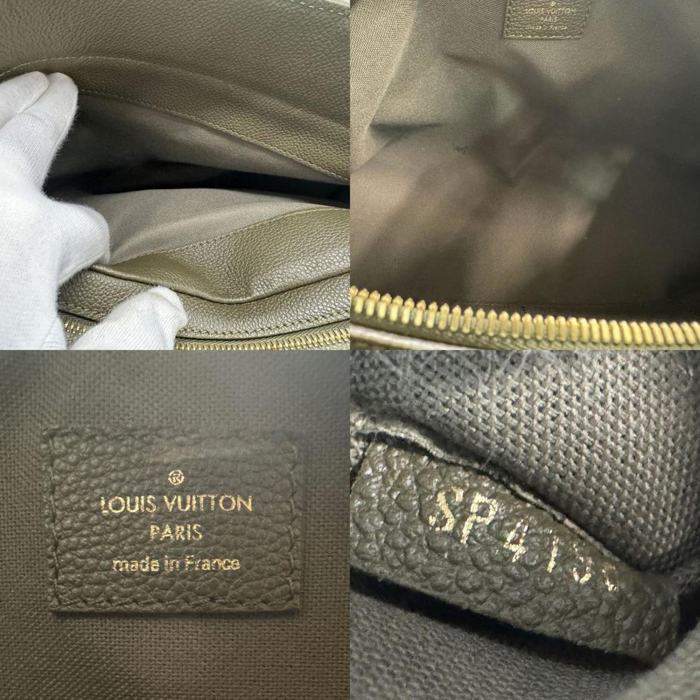 Louis Vuitton Khaki Monogram Empreinte Handbag Shoulder Bag
