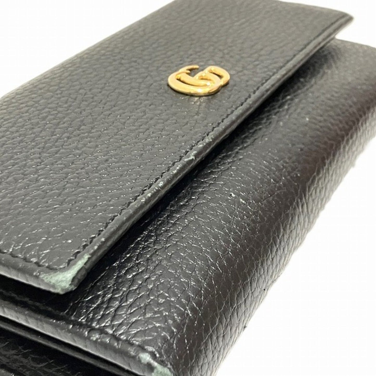 Gucci Black Leather Long Wallet (Bi-Fold)