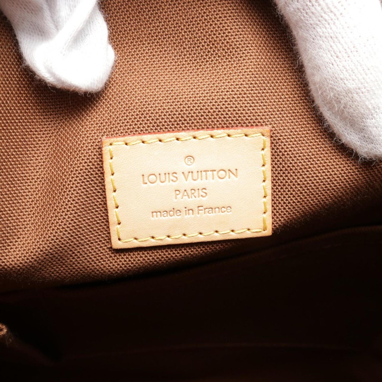 Louis Vuitton Brown Coated Canvas Leather Shoulder Bag