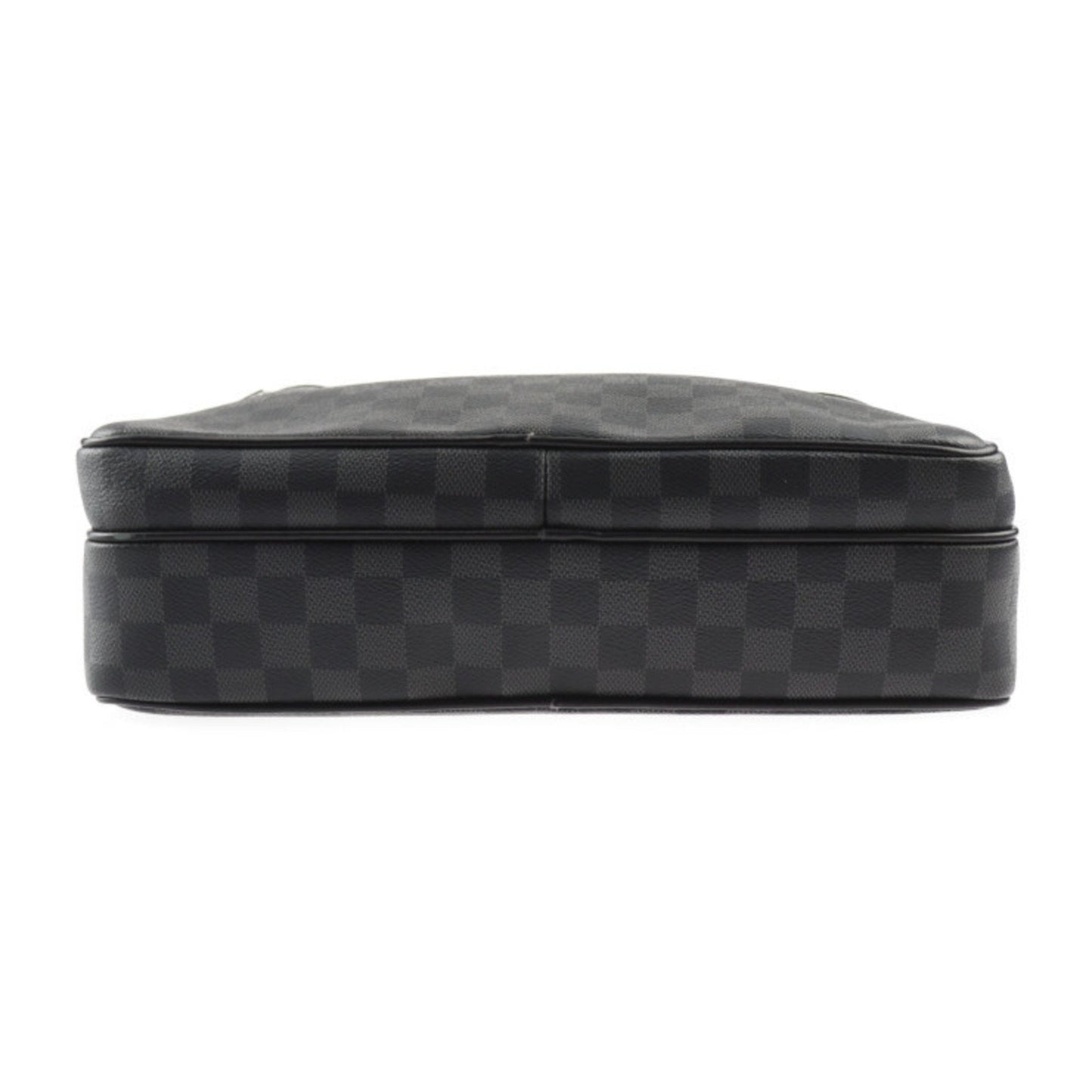 Louis Vuitton Black Gray Damier Graphite Leather Shoulder Bag