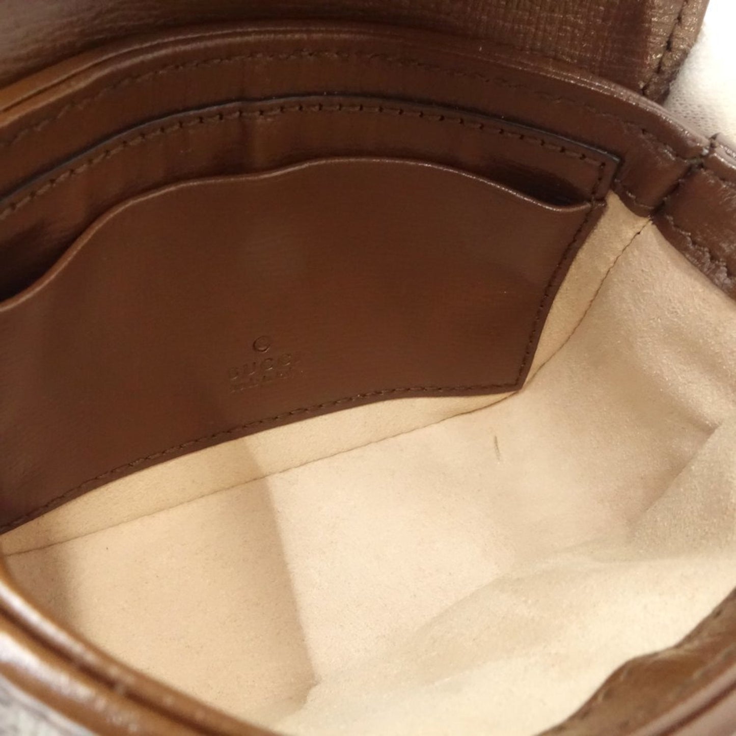 Gucci Beige Brown Gg Supreme Canvas Shoulder Bag