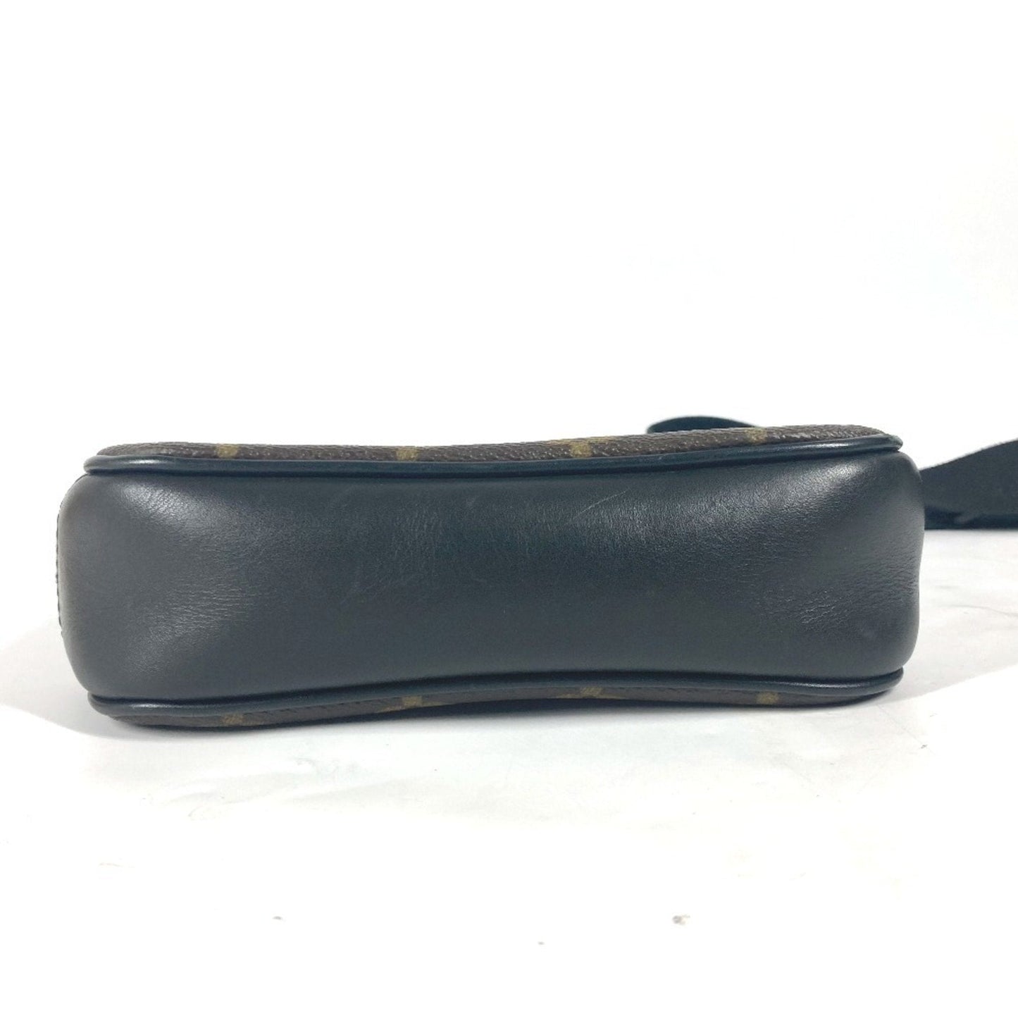 Louis Vuitton Black Brown Canvas Pochette Shoulder Bag