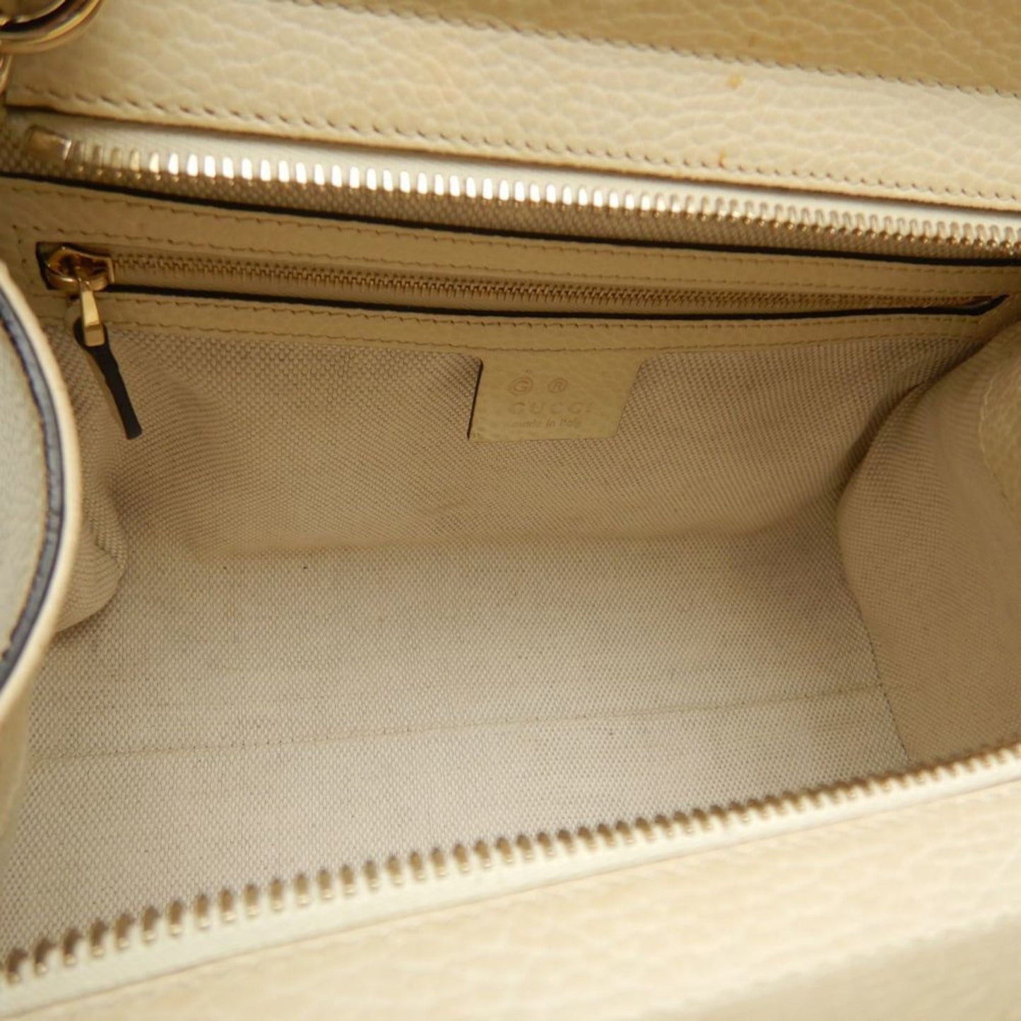 Gucci Ivory Leather Handbag