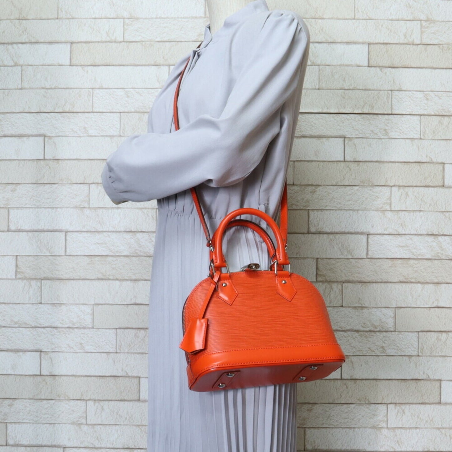 Louis Vuitton Epi Orange Pimont Epi Leather Shoulder Bag