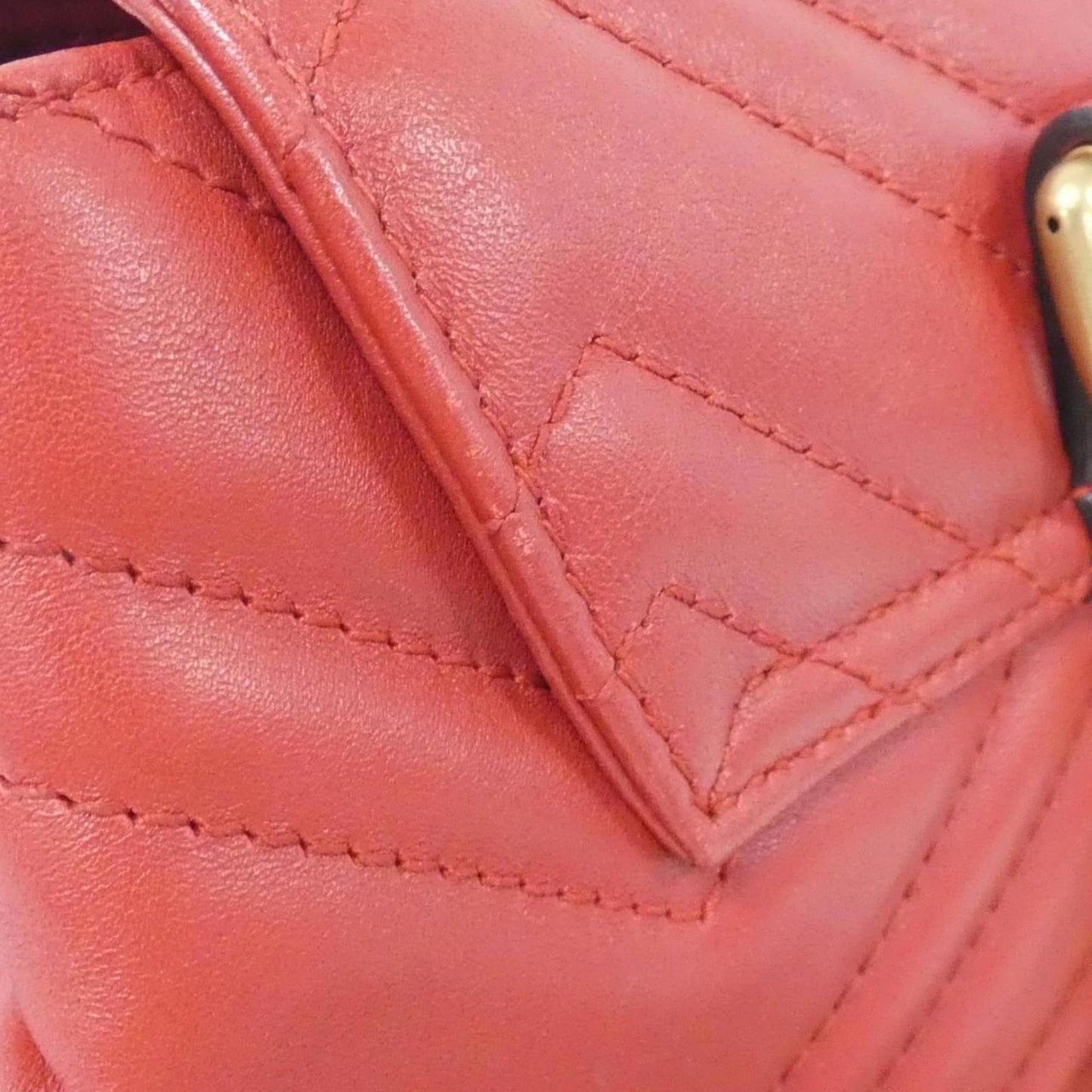 Gucci Gg Marmont Gold Leather Backpack