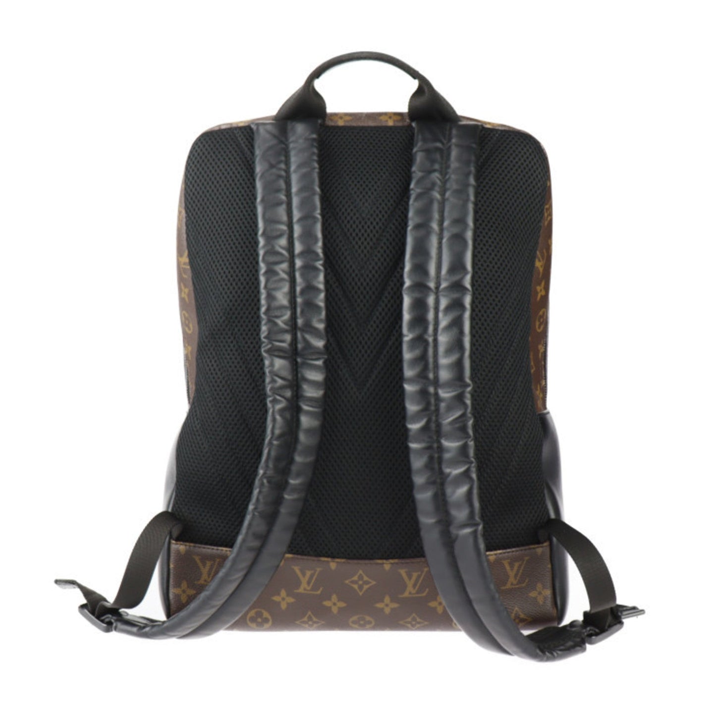 Louis Vuitton Black Brown Pvc Leather Backpack