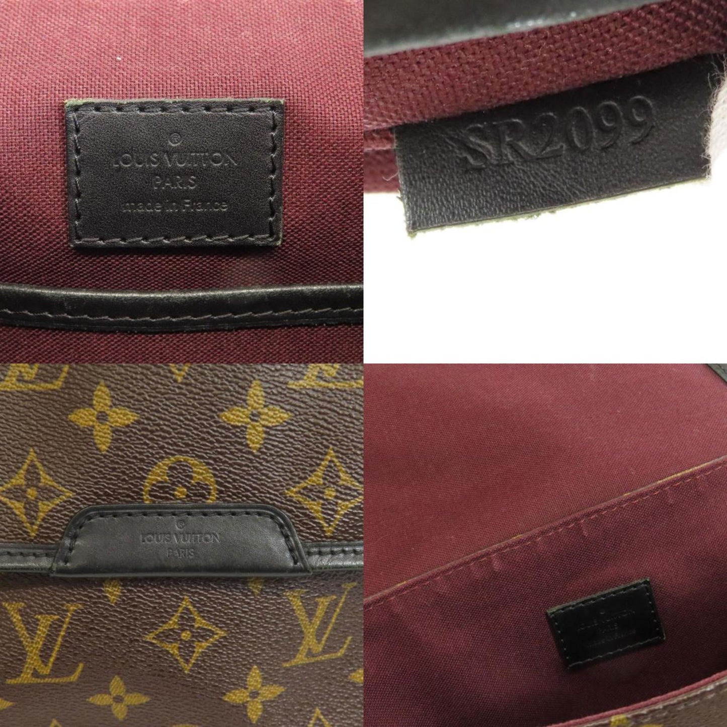 Louis Vuitton Black Brown Canvas Shoulder Bag
