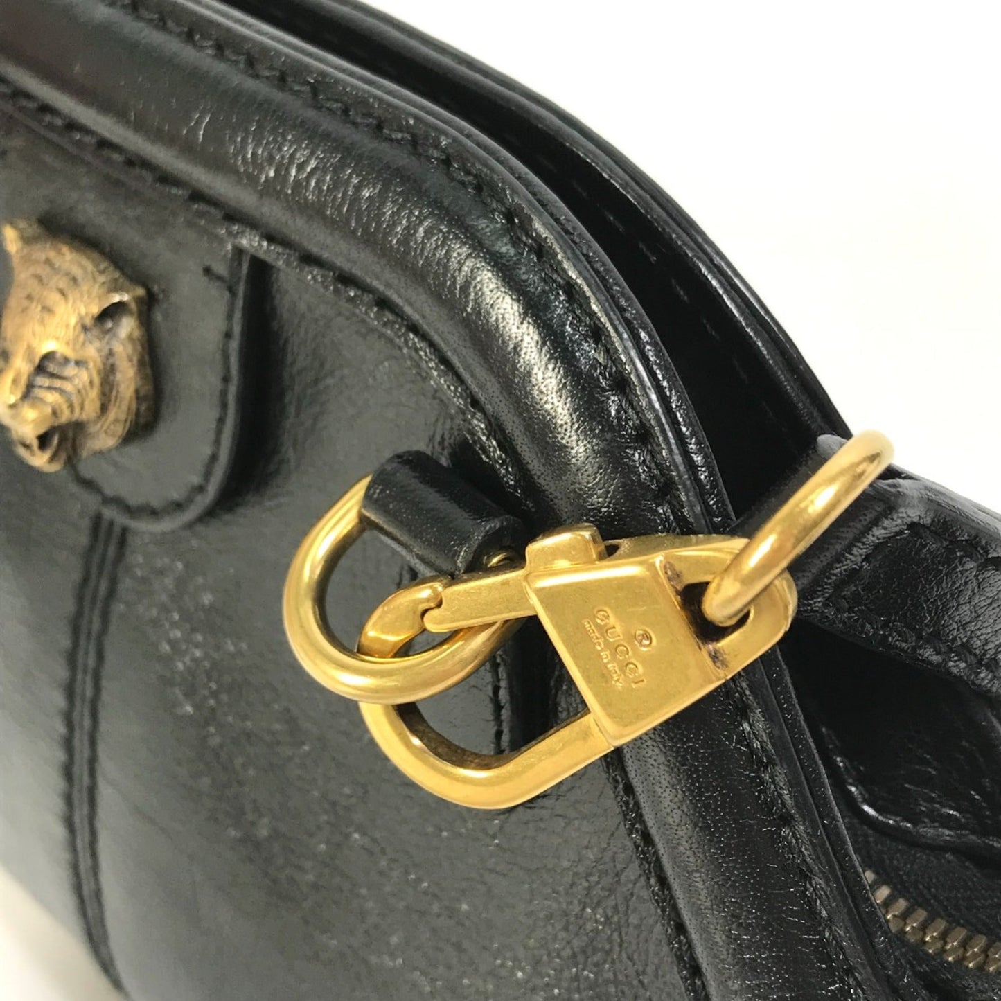 Gucci Black Leather Shoulder Bag