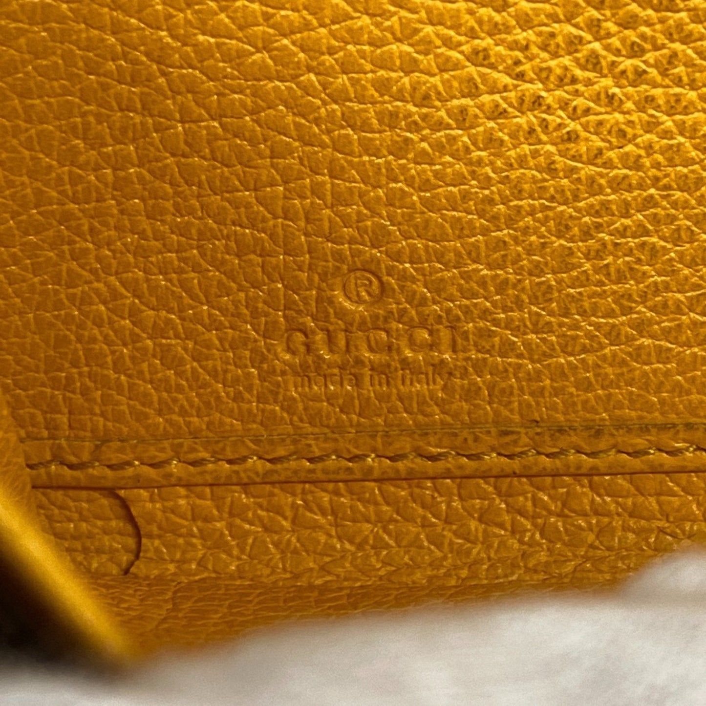 Gucci Yellow Leather Wallet (Bi-Fold)