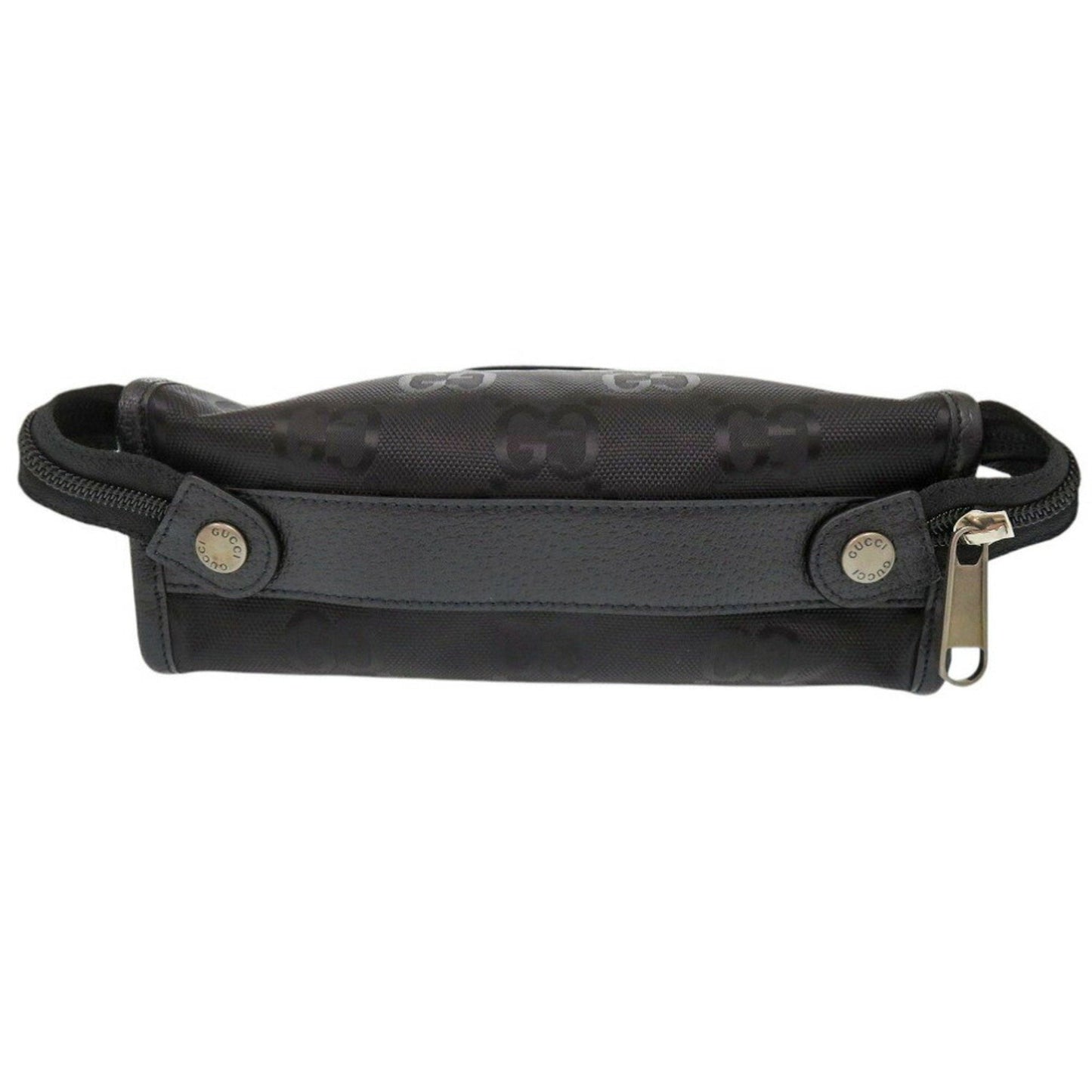 Gucci Black Nylon Canvas Leather Pouch