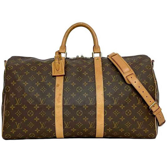 Louis Vuitton Monogram Beige Brown Monogram Monogram Boston Bag Handbag Shoulder Bag ()