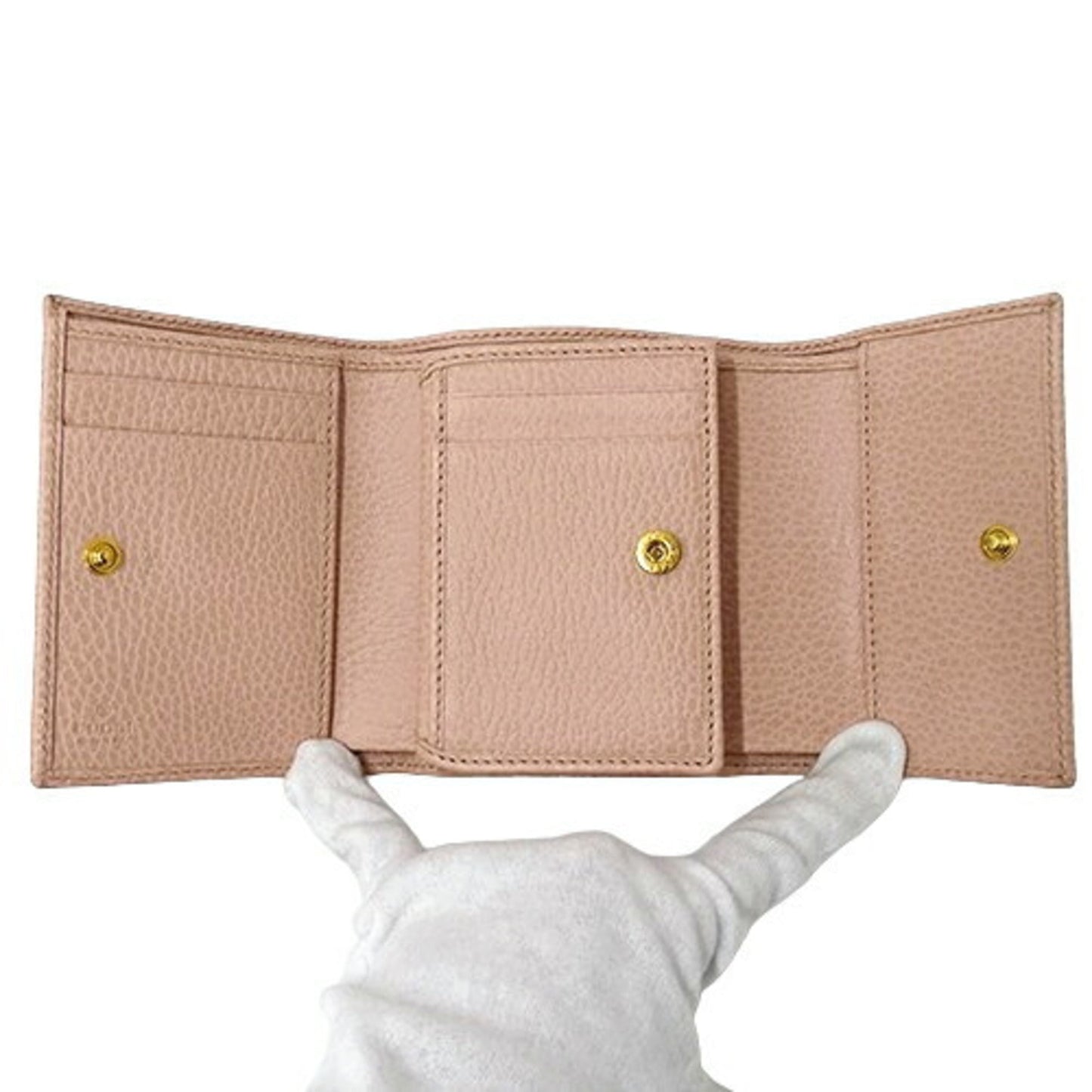 Gucci Pink Leather Wallet (Tri-Fold)