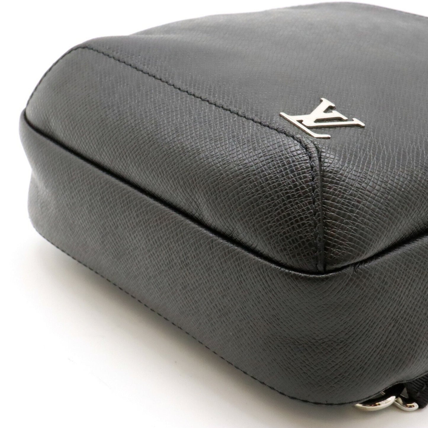 Louis Vuitton Black Noir Taiga Leather Shoulder Bag Sling Bag