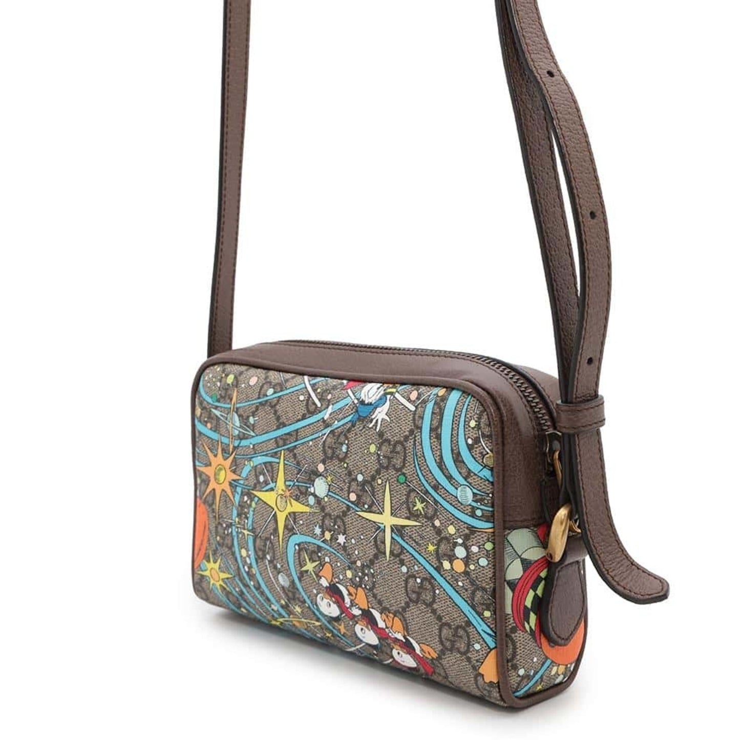 Gucci Beige Brown Pvc Leather Shoulder Bag
