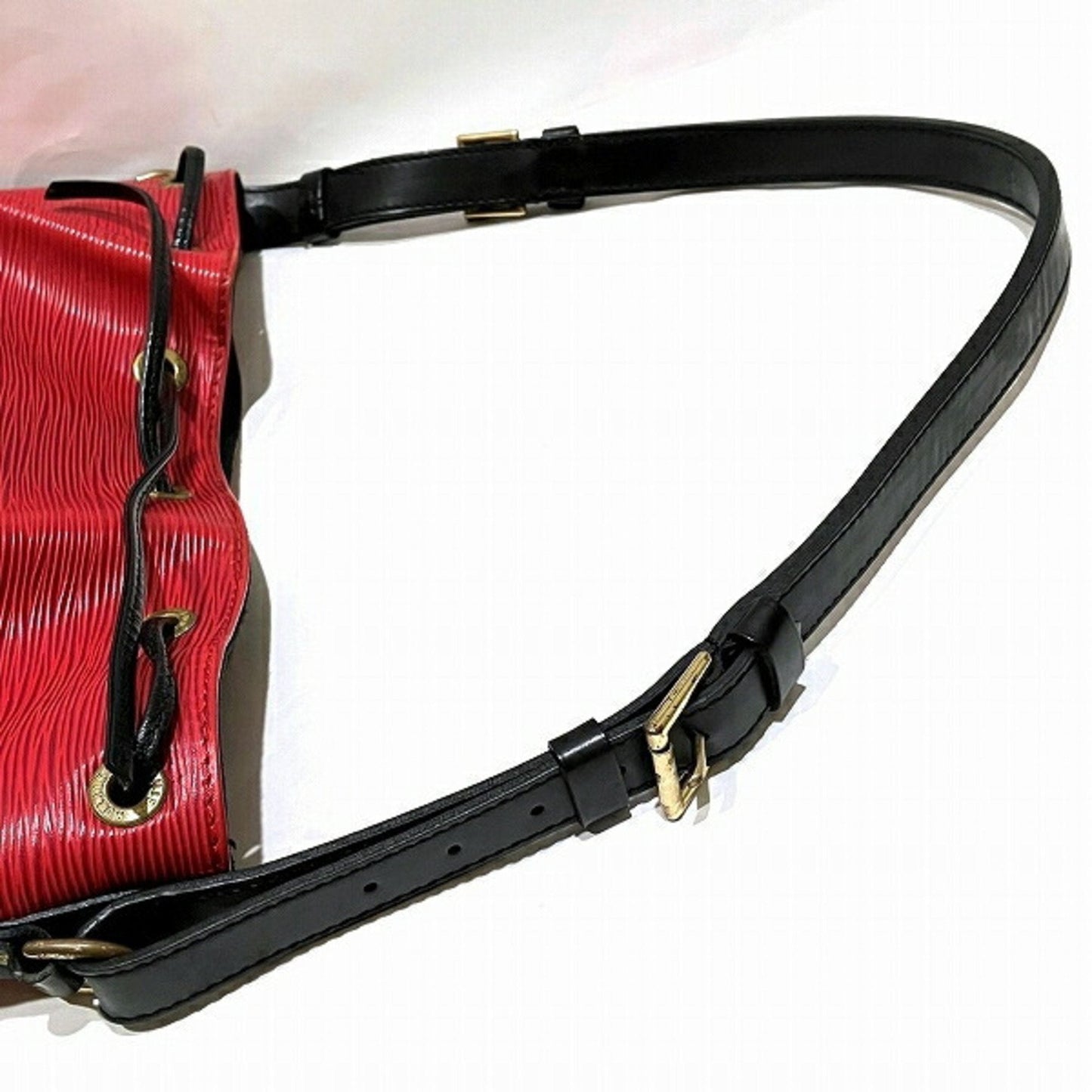 Louis Vuitton Castilian Red Noir Epi Leather Shoulder Bag