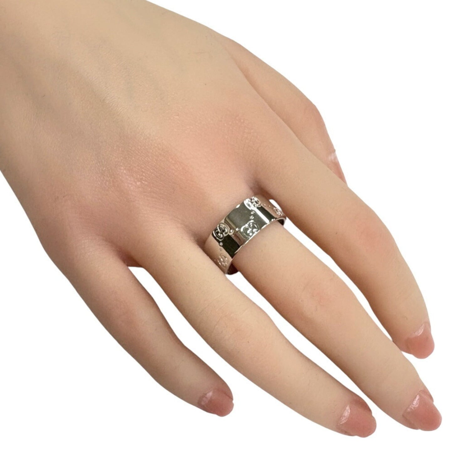 Gucci Icon Silver White Gold (18K) Band Ring