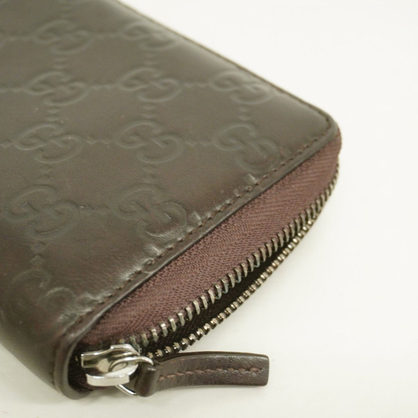 Gucci Brown Leather Long Wallet (Bi-Fold)