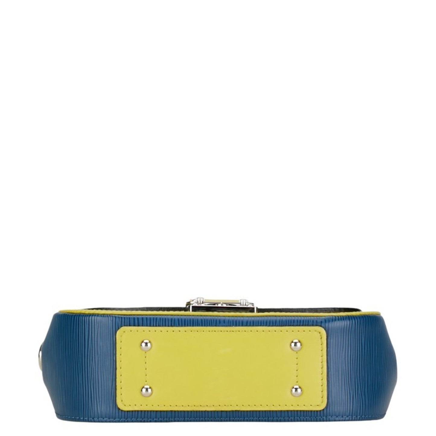 Louis Vuitton Dark Blue Yellow Leather Handbag Shoulder Bag