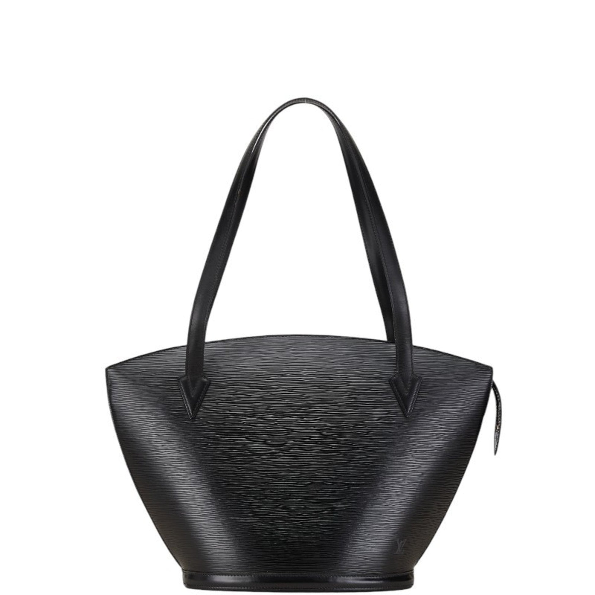 Louis Vuitton Black Noir Leather Shoulder Bag Tote Bag ()