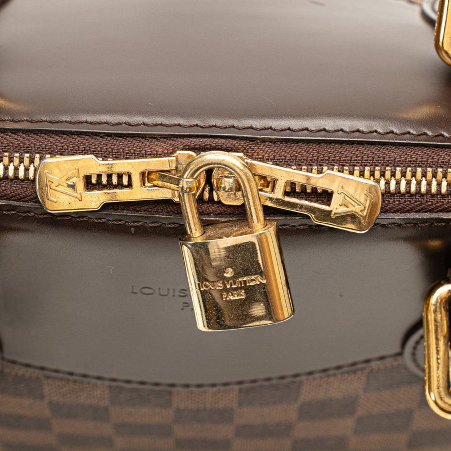 Louis Vuitton Brown Damier Canvas Pvc Leather Shoulder Bag