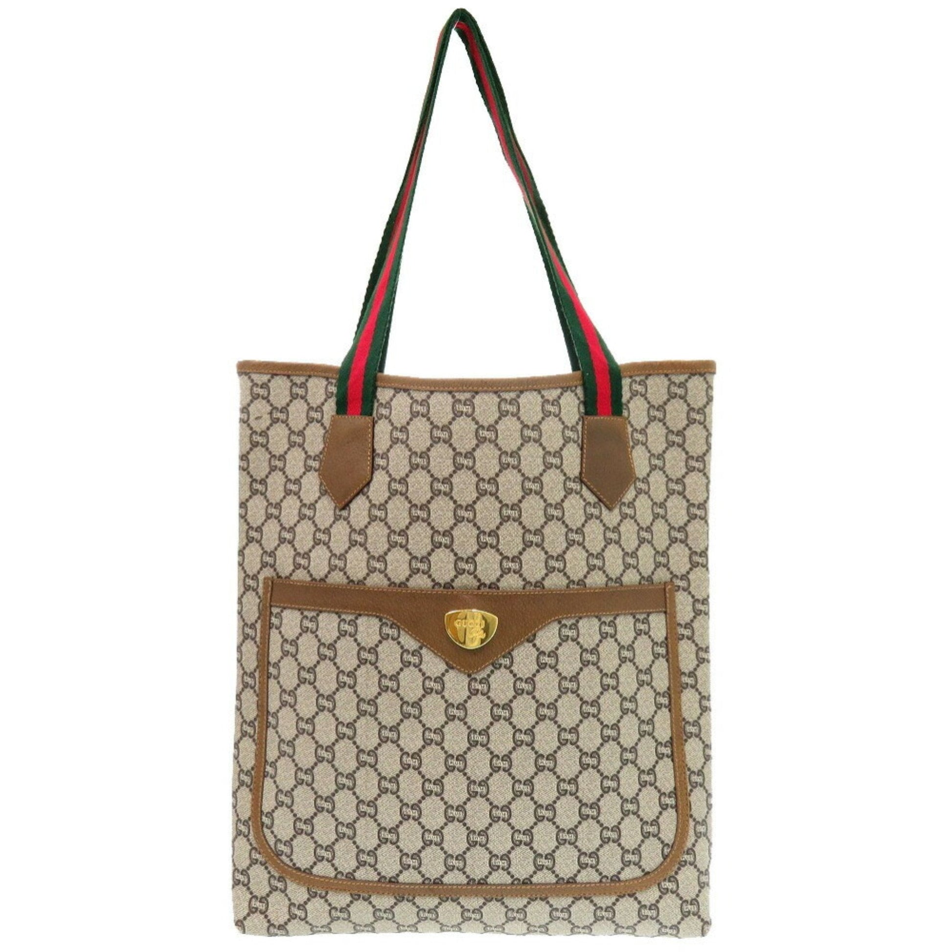 Gucci Beige Pvc Canvas Tote Bag ()