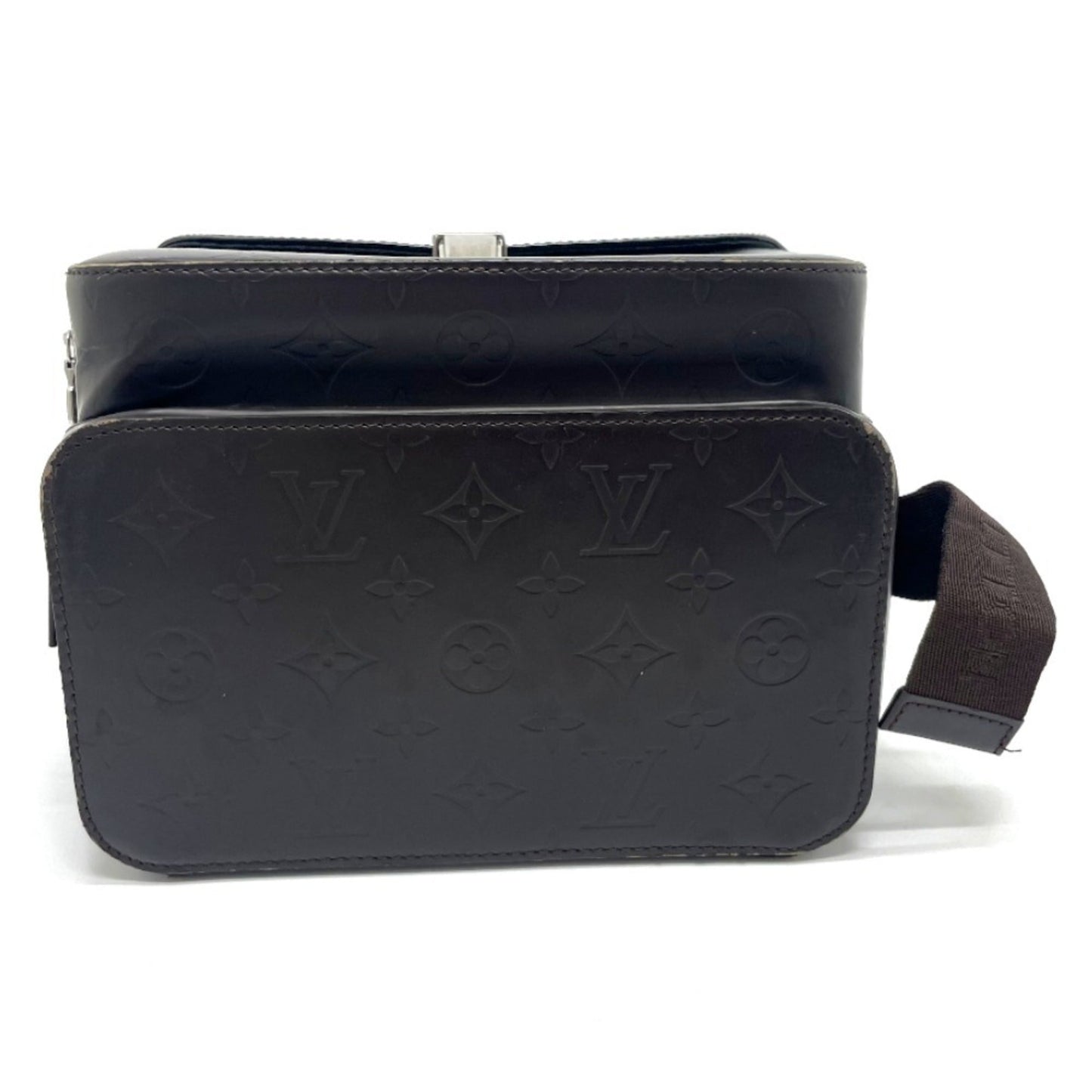 Louis Vuitton Monogram Glace Brown Coffee Shoulder Bag