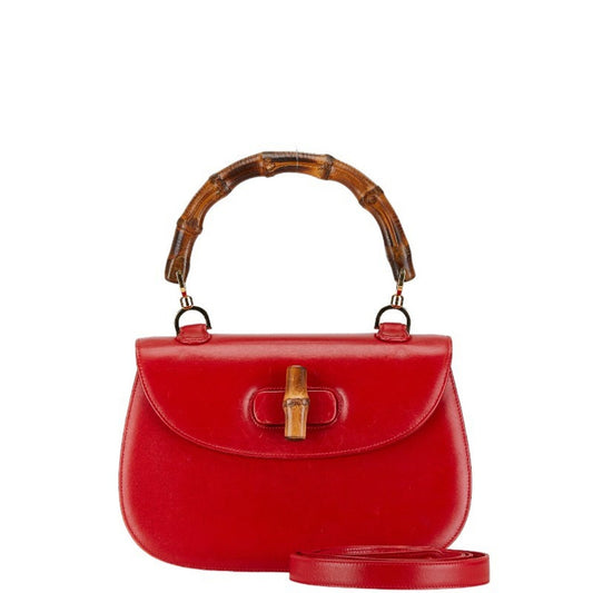 Gucci Red Color Leather Handbag Shoulder Bag ()