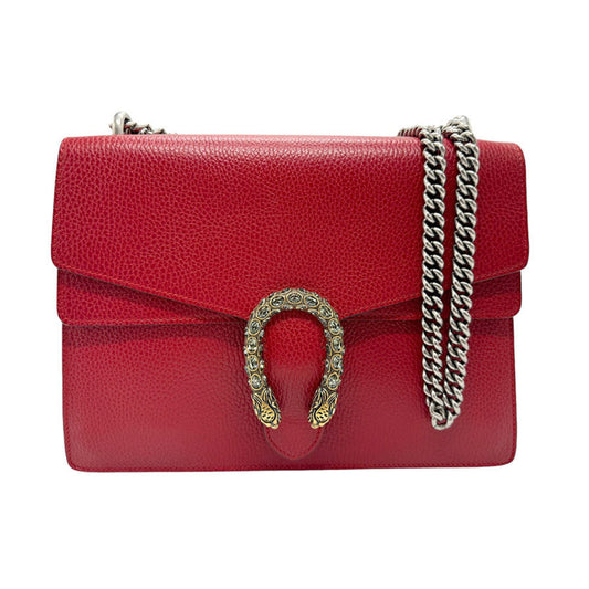 Gucci Red Color Leather Shoulder Bag ()
