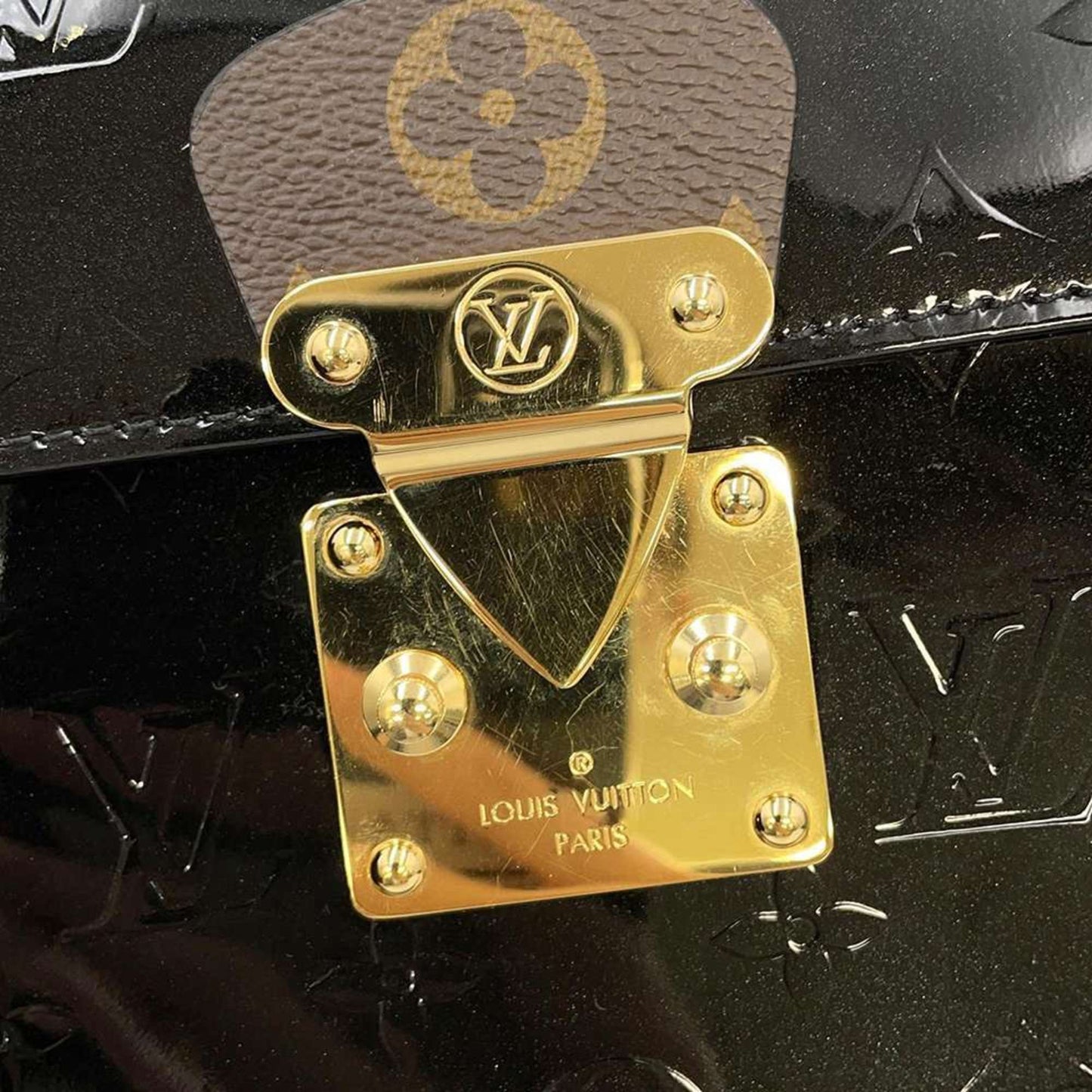 Louis Vuitton Epi Black Noir White Monogram Vernis Epi Leather Handbag Shoulder Bag