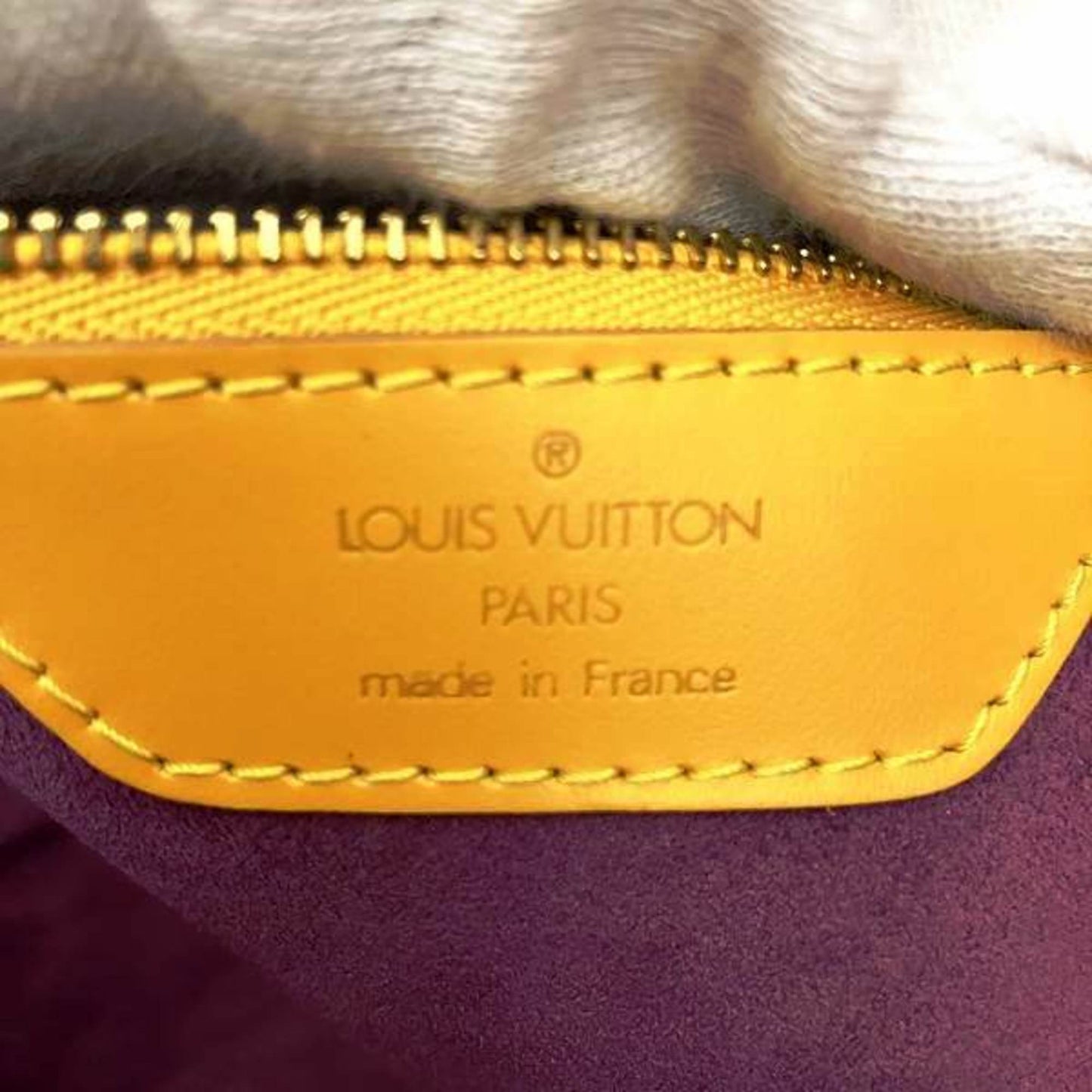 Louis Vuitton Epi Yellow Leather Shoulder Bag Tote Bag