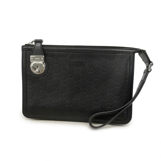 Gucci Black Leather Clutch Bag ()