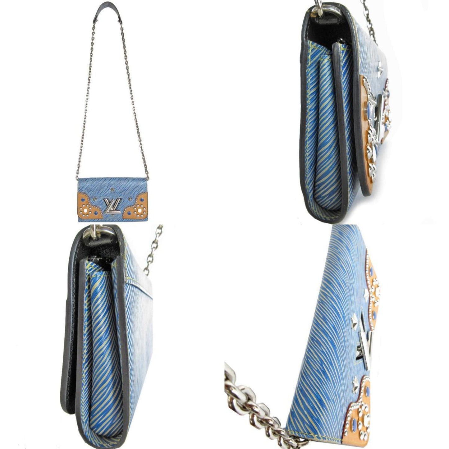 Louis Vuitton Epi Blue Brown Epi Leather Shoulder Bag