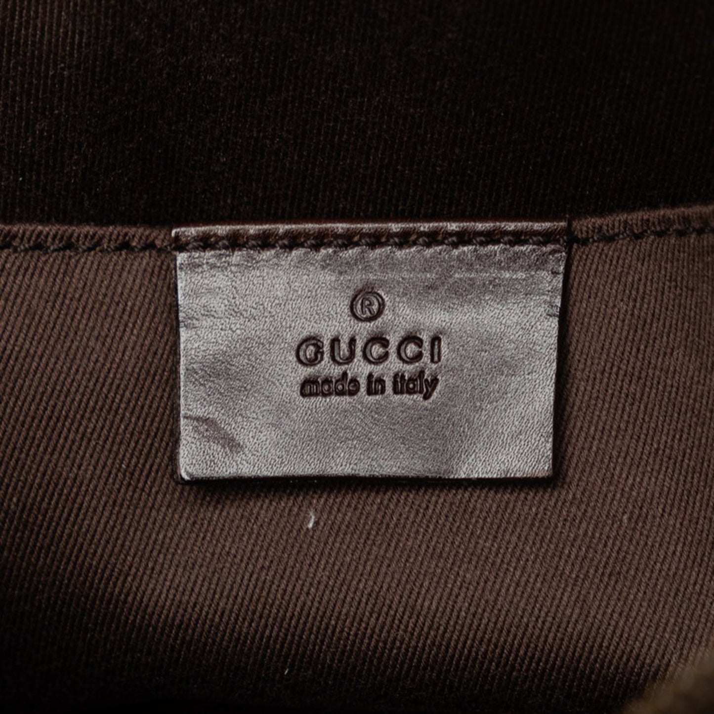 Gucci Gg Canvas Beige Brown Canvas Leather Pouch