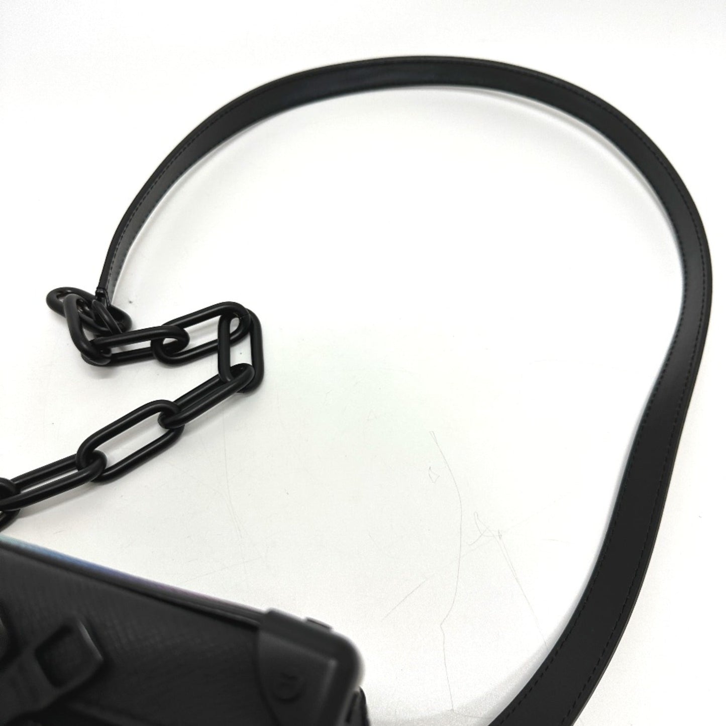 Louis Vuitton Black Leather Shoulder Bag